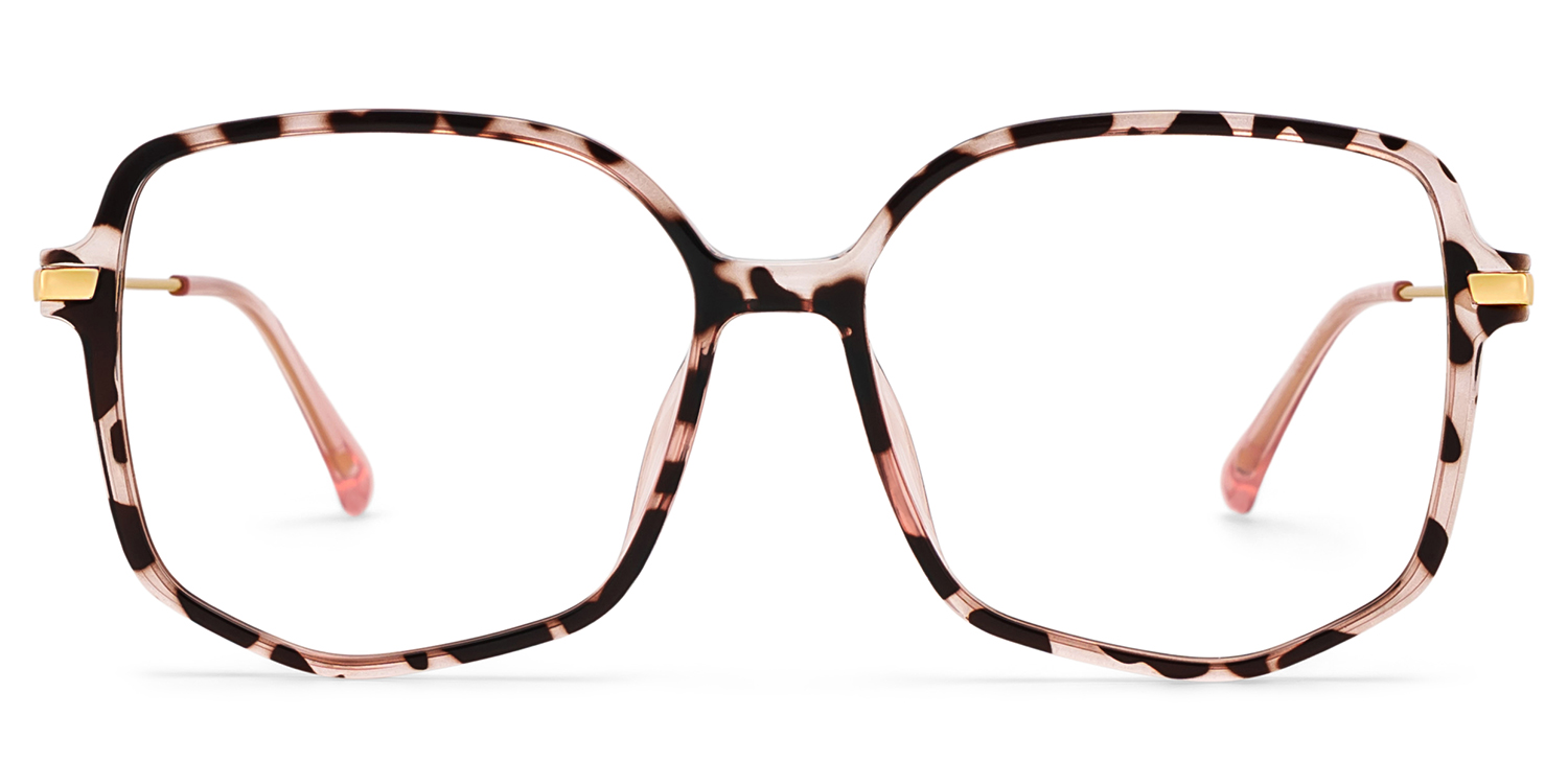 Payton Geometric Tortoise Color Frame Glasses | ZEELOOL