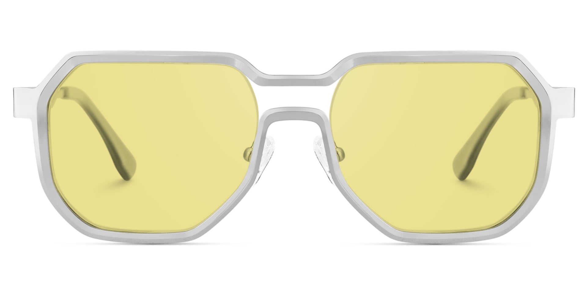 Men's Geometric Sunglasses in Silver Color0