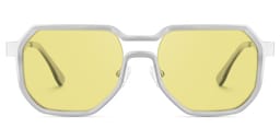 Hype Geometric Silver Sunglasses0