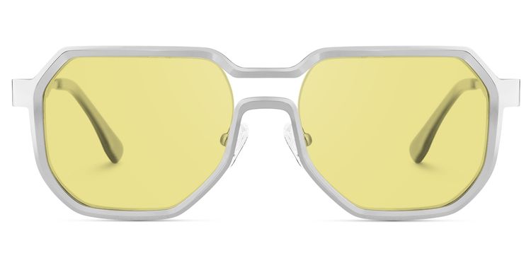 Hype Silver Geometric Sunglasses