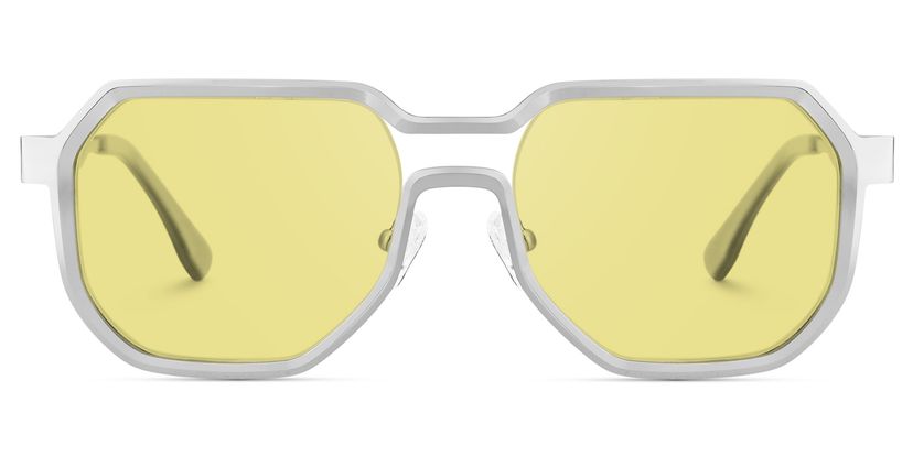 Hype Silver Geometric Sunglasses