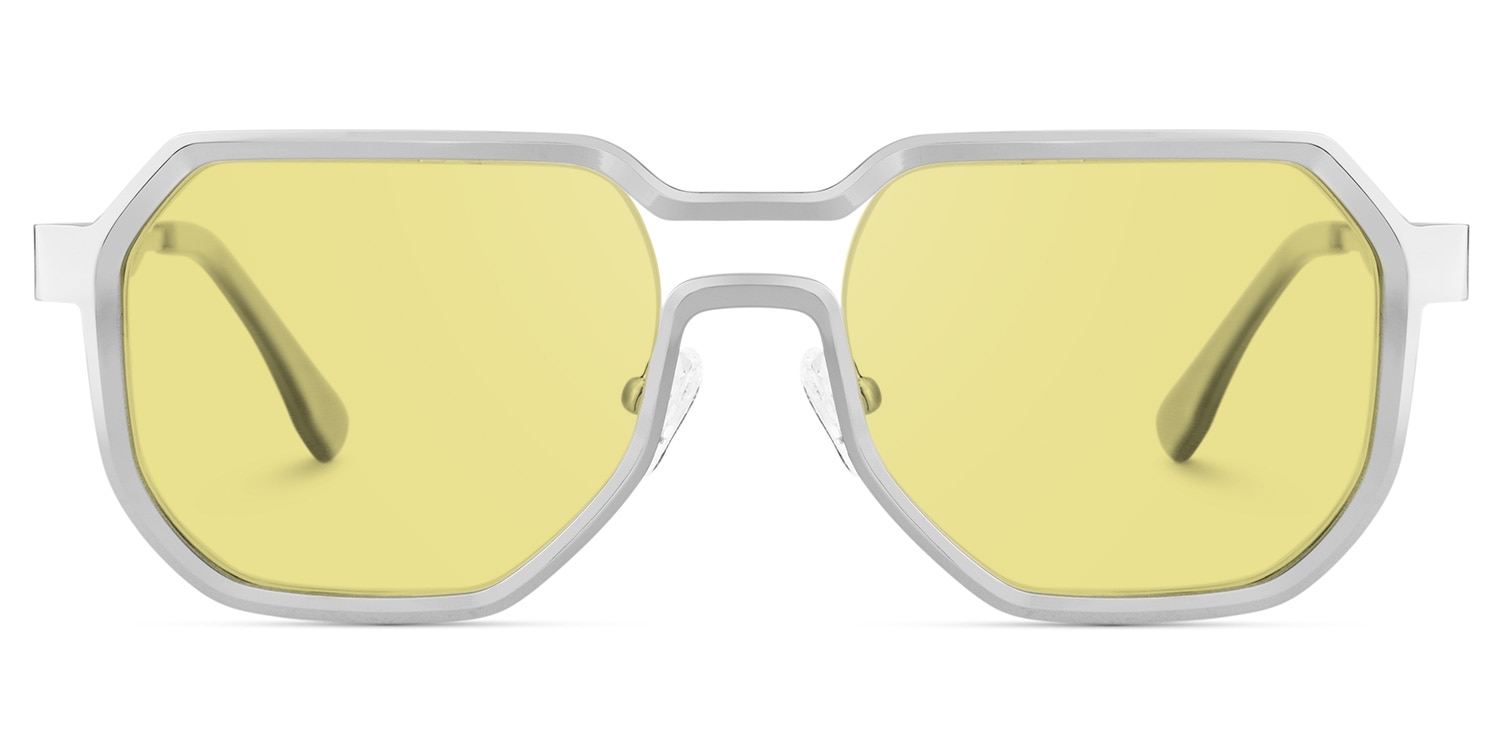 Hype Geometric Silver Sunglasses