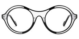 Tomasi Round Black Glasses0
