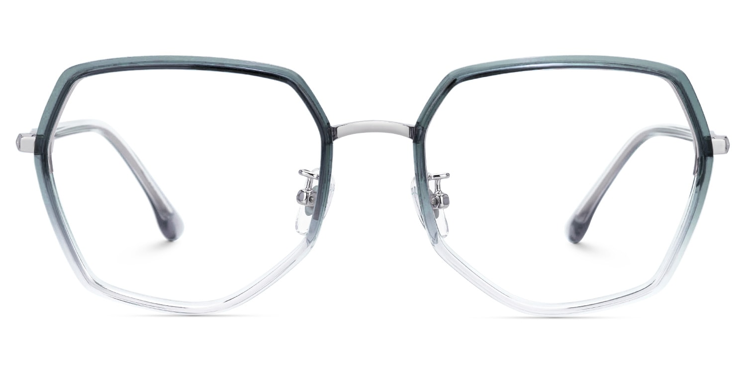 Kendra Geometric Blue Glasses0