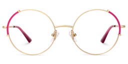 Rindy Round Red Glasses0