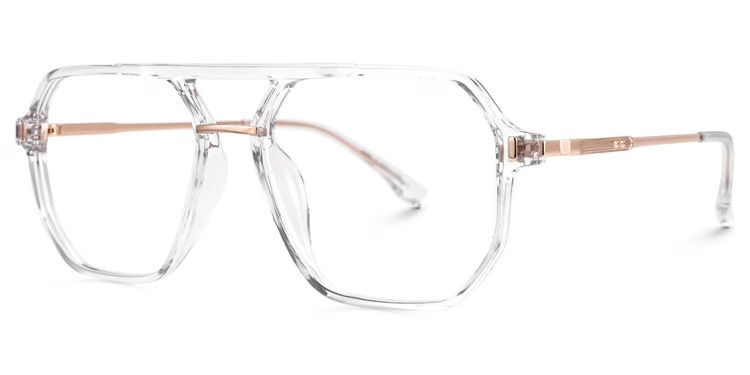 Lizbeth Aviator Clear Glasses