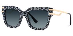 Lidia Square Gray Leopard Sunglasses2
