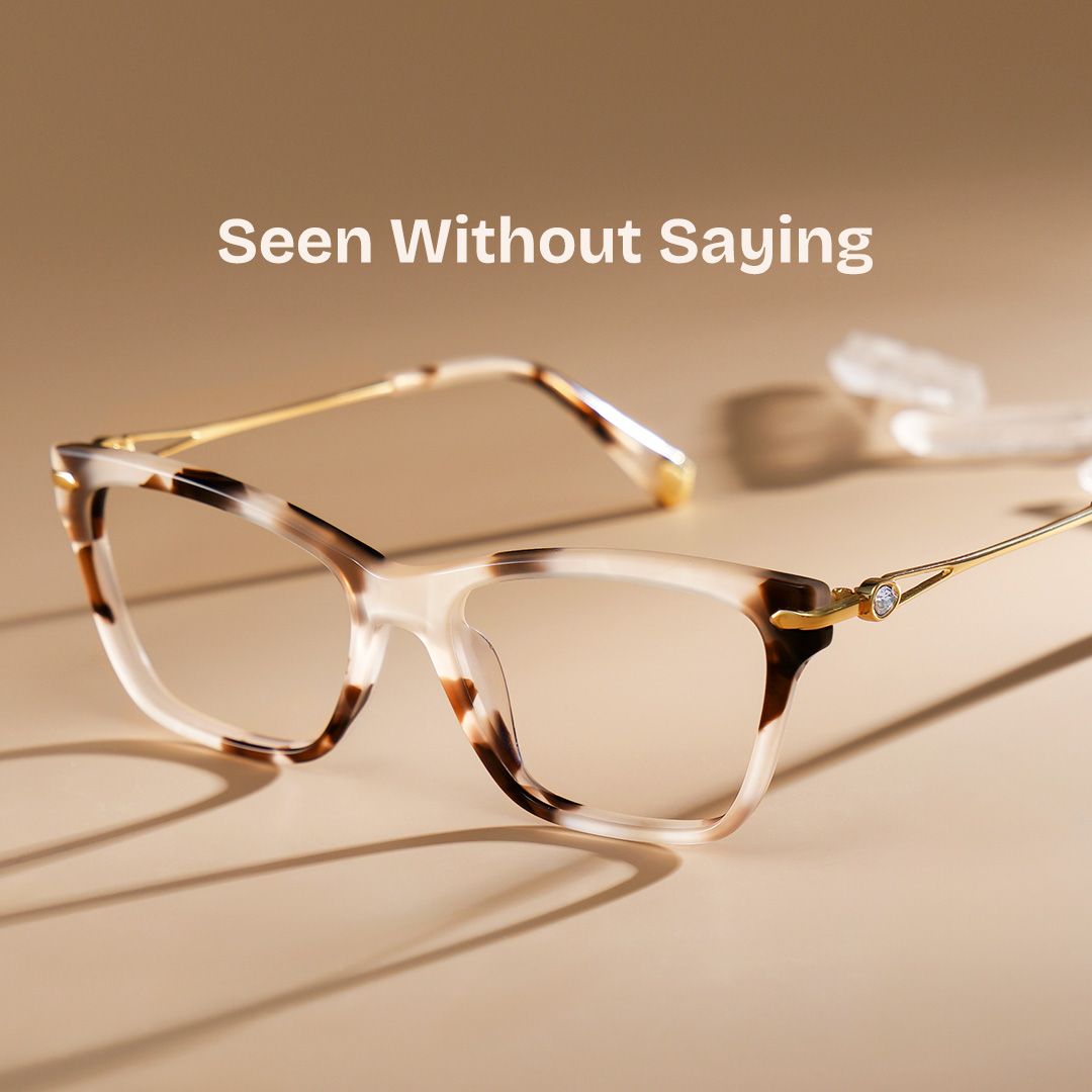 Cat eye Tortoise Eyeglasses- Amelia Mixed Frame Glasses3