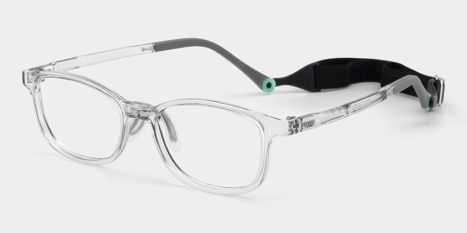 Luca Rectangle Crystal Gray Glasses2