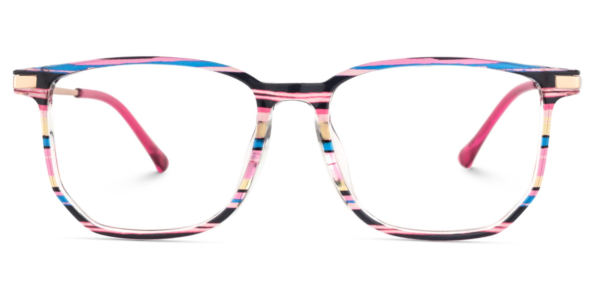 Fezell Black Pink Thin Frame Eyeglasses | Zeelool Optical1