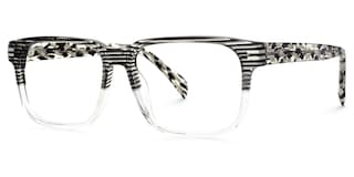 Devid Rectangle Black Crystal Glasses2