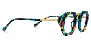 Mariluz Geometric Speckled Glasses2