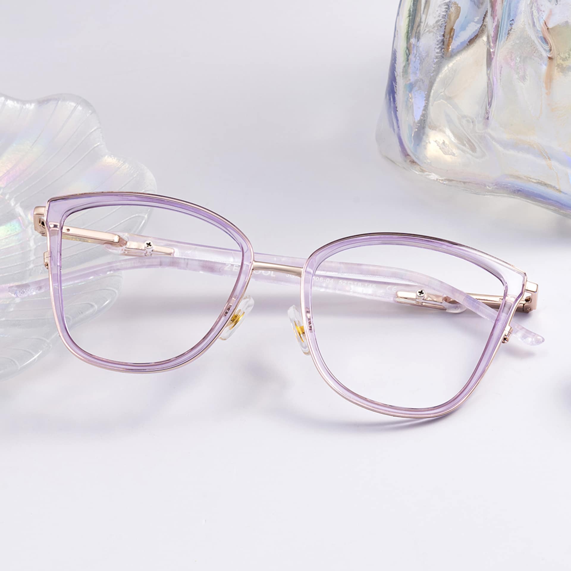 Cateye Transparent Purple Frames - Marisa deals at Zeelool0
