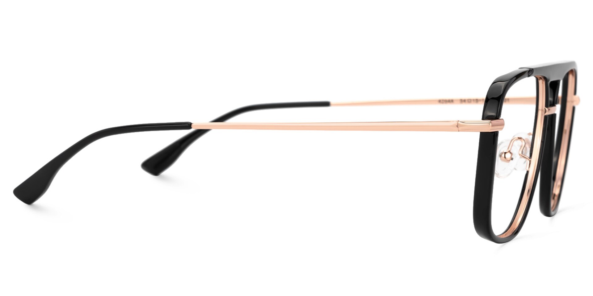 Caudle Black Eyeglasses with Aviator Design2
