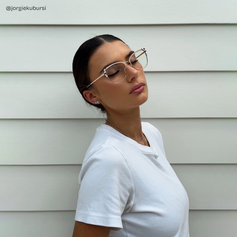 Mariana Rectangle Pink Glasses