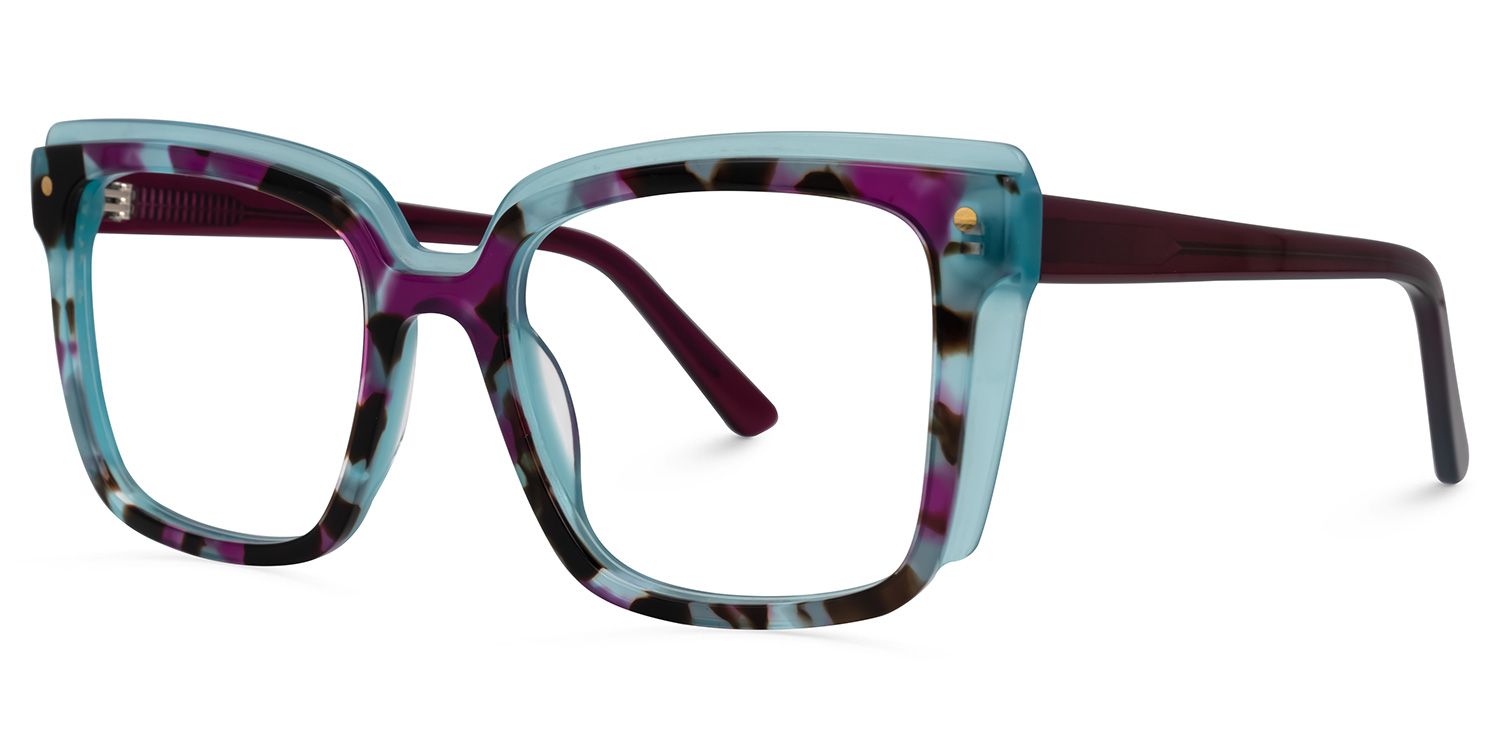 Rosselle Square Floral Glasses1