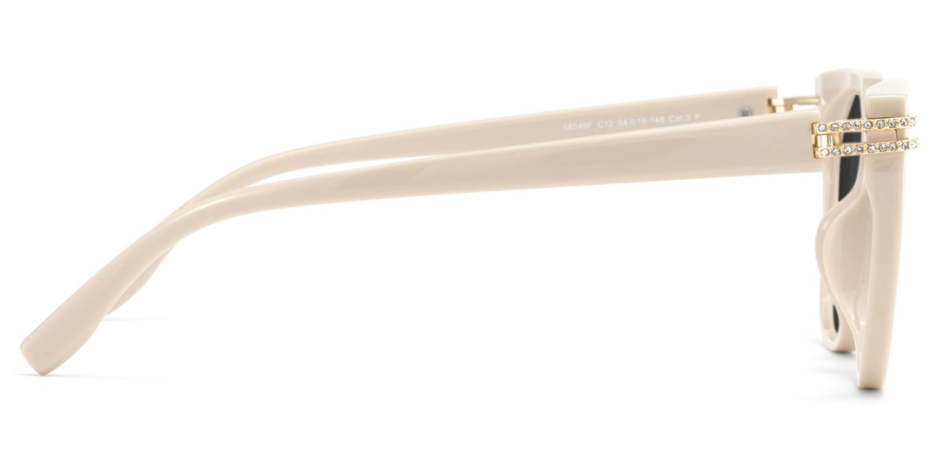 Catalina Champagne Square Polarized Sunglasses Online | Zeelool3