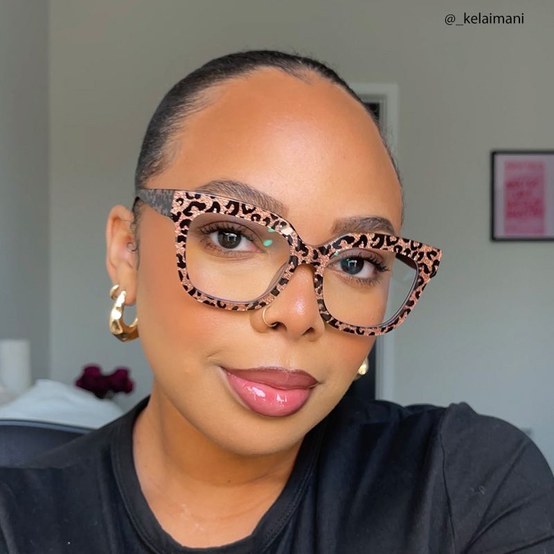 Yaniska Square Leopard Glasses