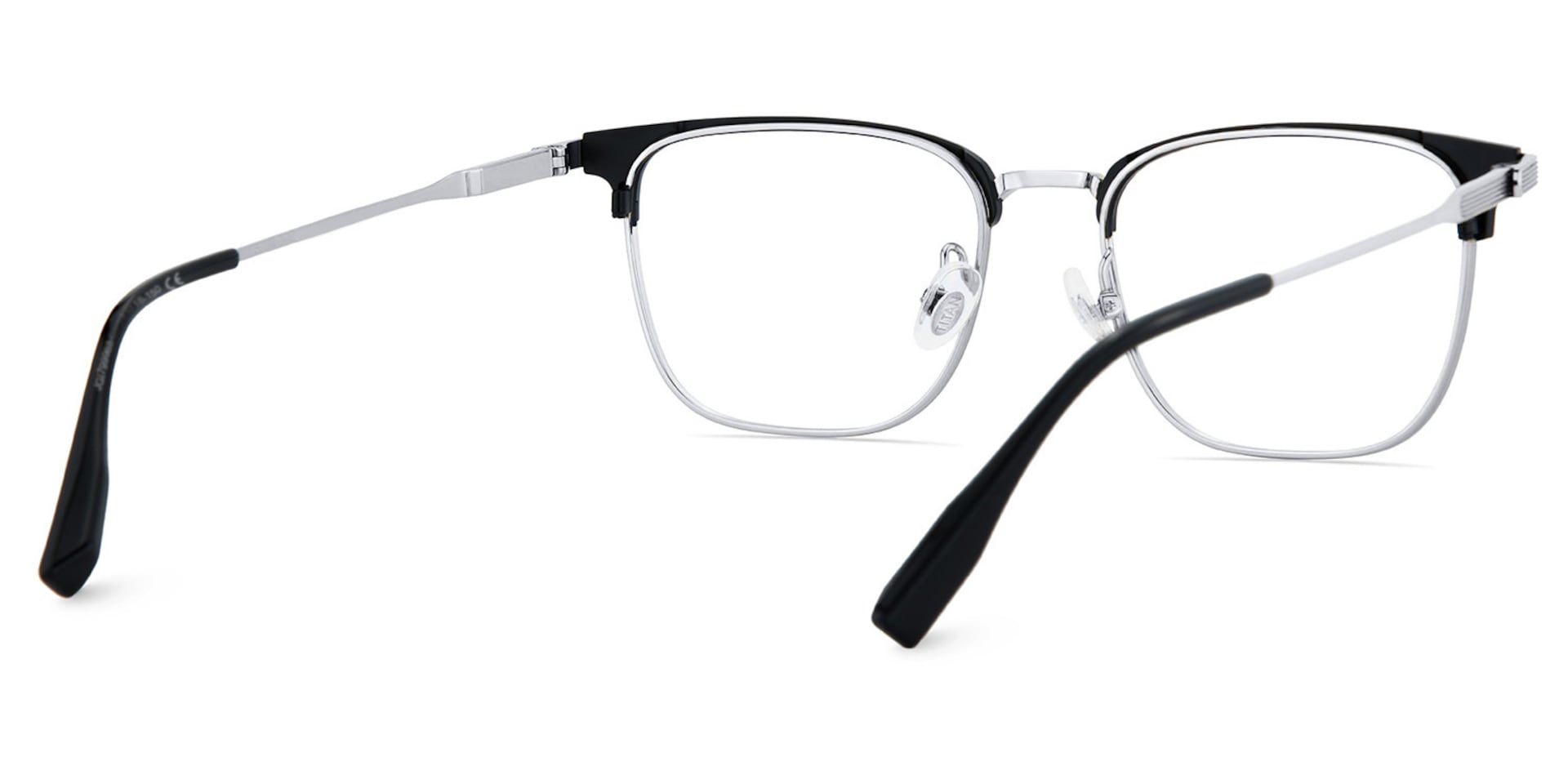 Men's Titanium Eyeglass Frames with Browline Shape5