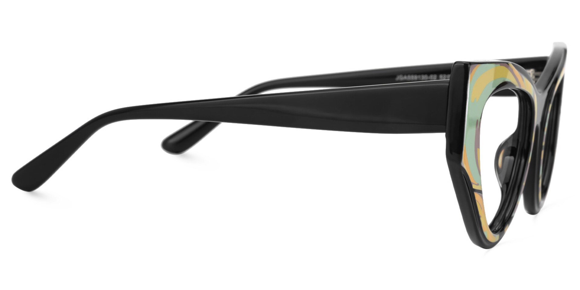 Jallow Purple Eyeglasses with Black Shape | Zeelool Optical2