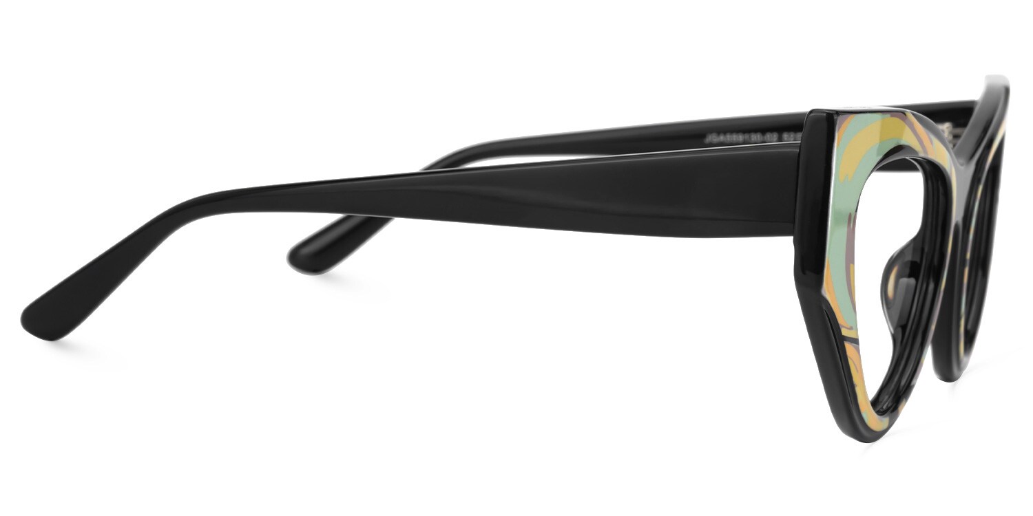 Jallow Purple Eyeglasses with Black Shape | Zeelool Optical2