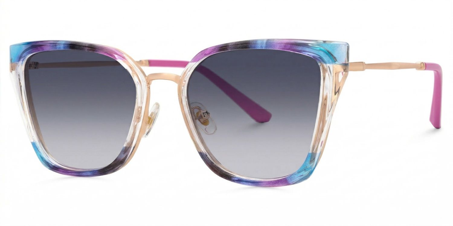Martins Tr90 Multicolor Rectangle Frame Sunglasses | ZEELOOL