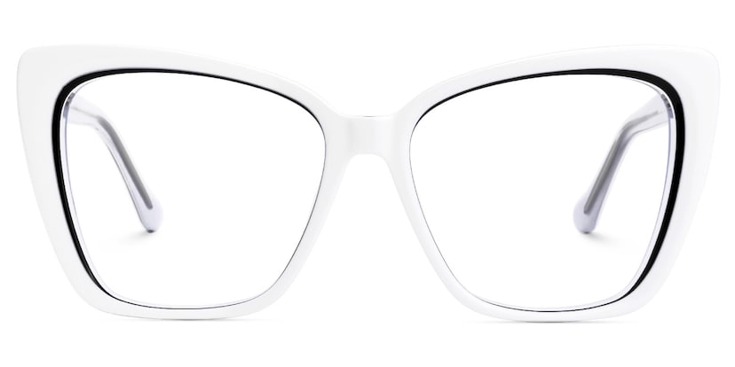 Shanell Butterfly White-Black Glasses