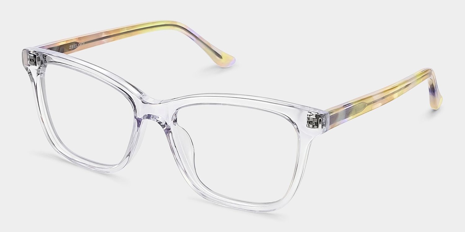 Faith Healing Glasses - Clear Rectangle Acetate Frames | ZEELOOL3