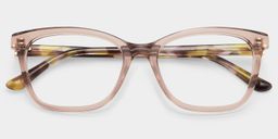 Bella Pink Rectangle Glasses2