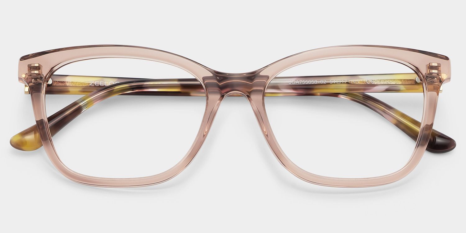 Bella Gardening Pink Floral Rectangle Acetate Glasses | ZEELOOL2