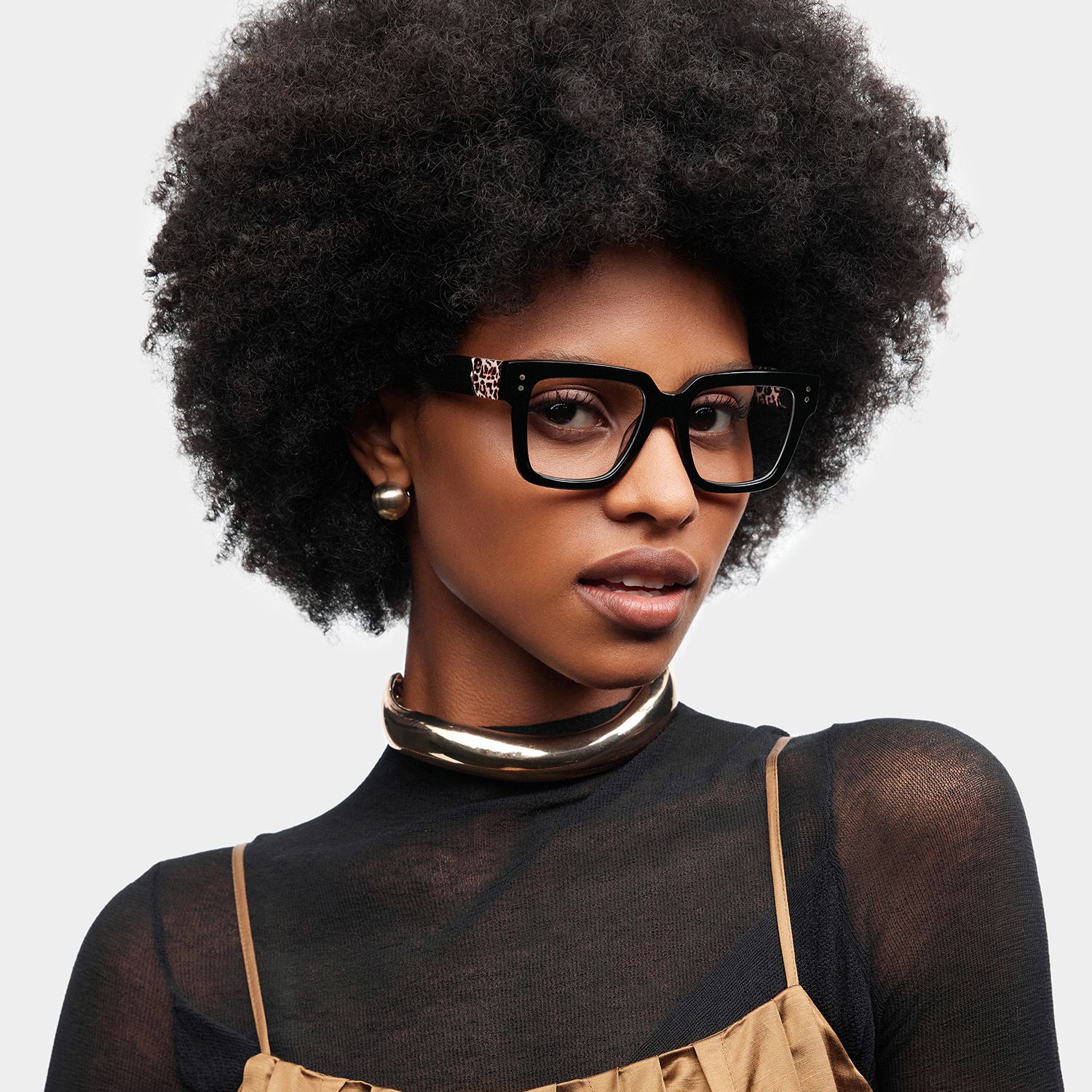Caius Black Frame Glasses with Square Frame Online | ZEELOOL1