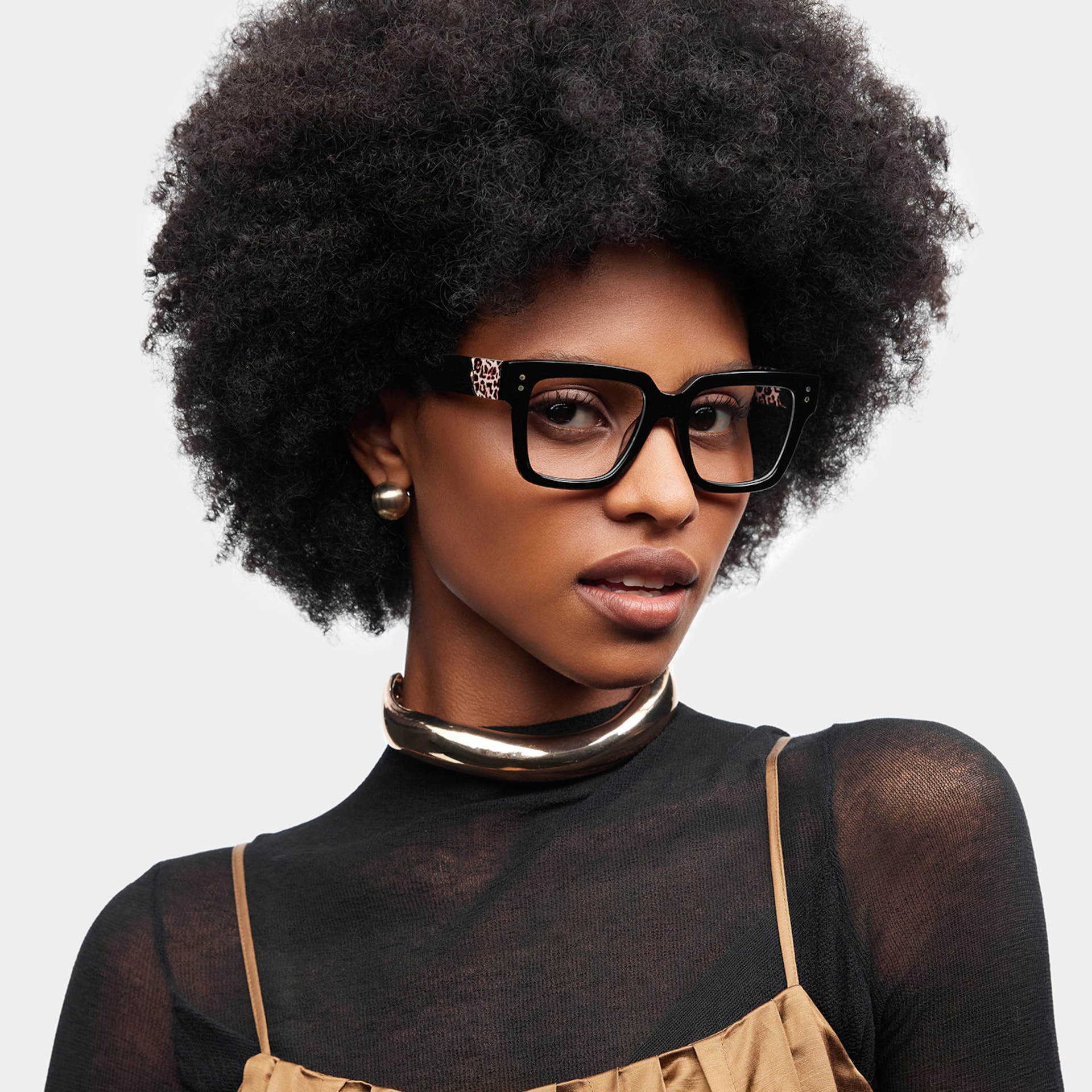 Caius Black Frame Glasses with Square Frame Online | ZEELOOL1
