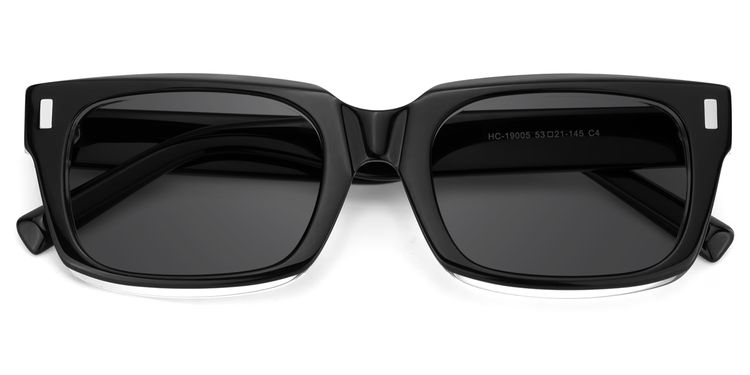 Fayssel Rectangle Black Glasses