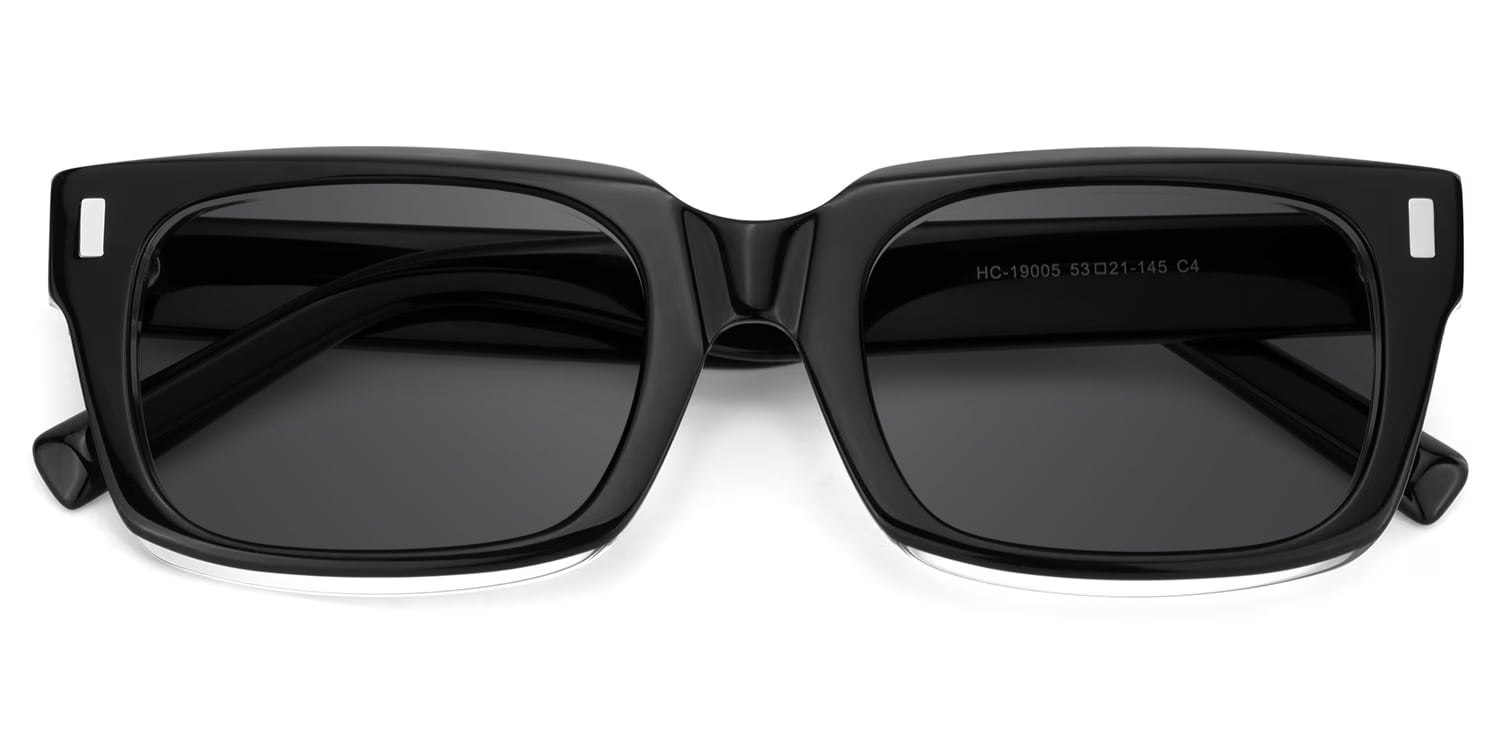 Fayssel Rectangle Black Glasses