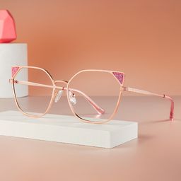 Elston Pink Cat eye Glasses0