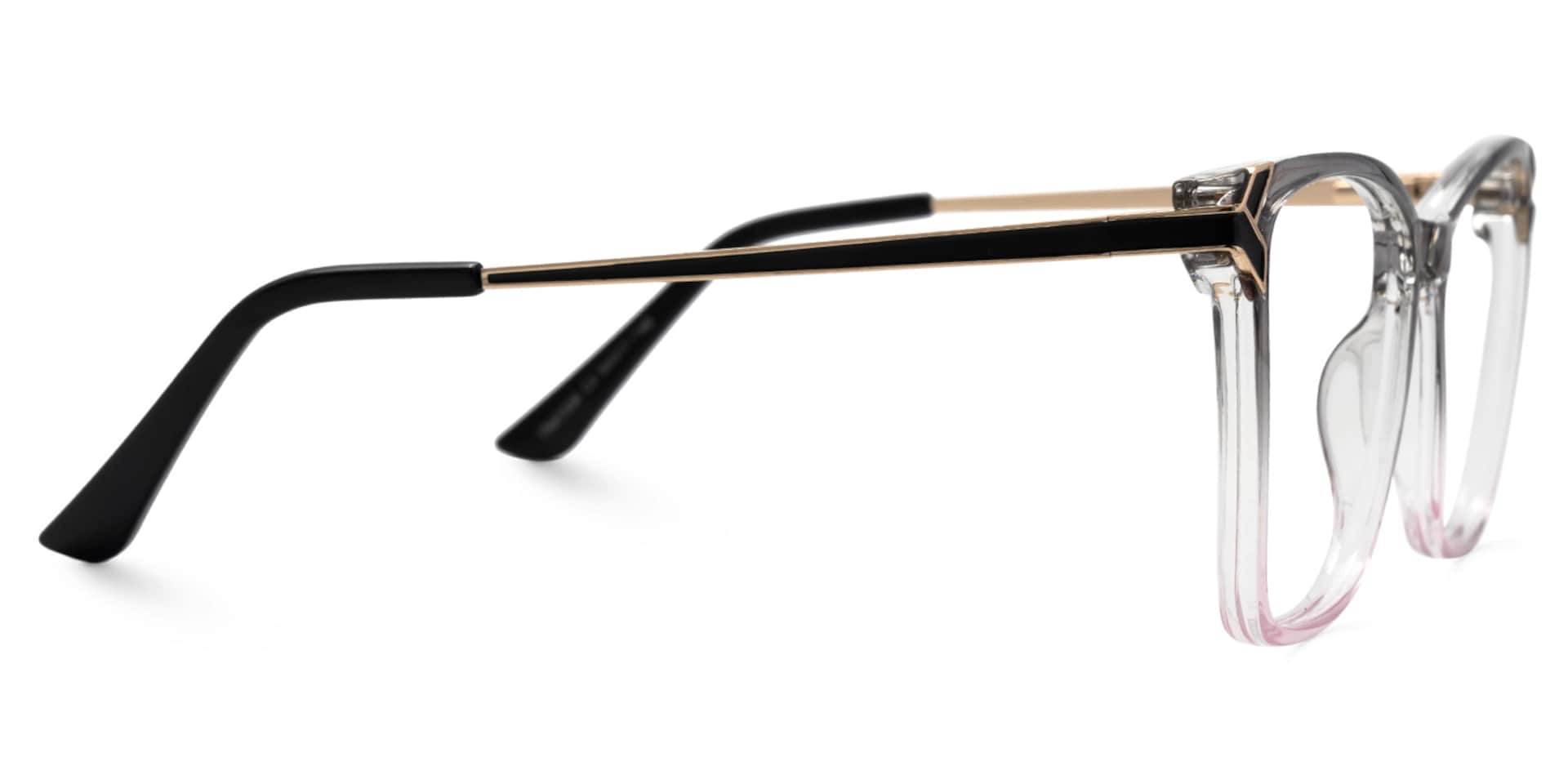 Tricee square grey glasses with gold arms for females | Zeelool2