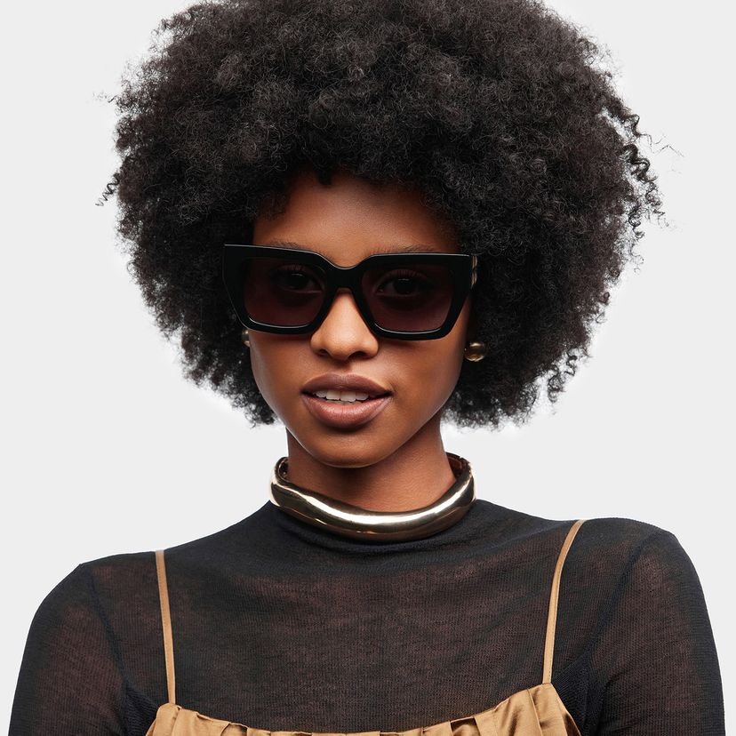 Maddox Square Black Polarized Sunglasses