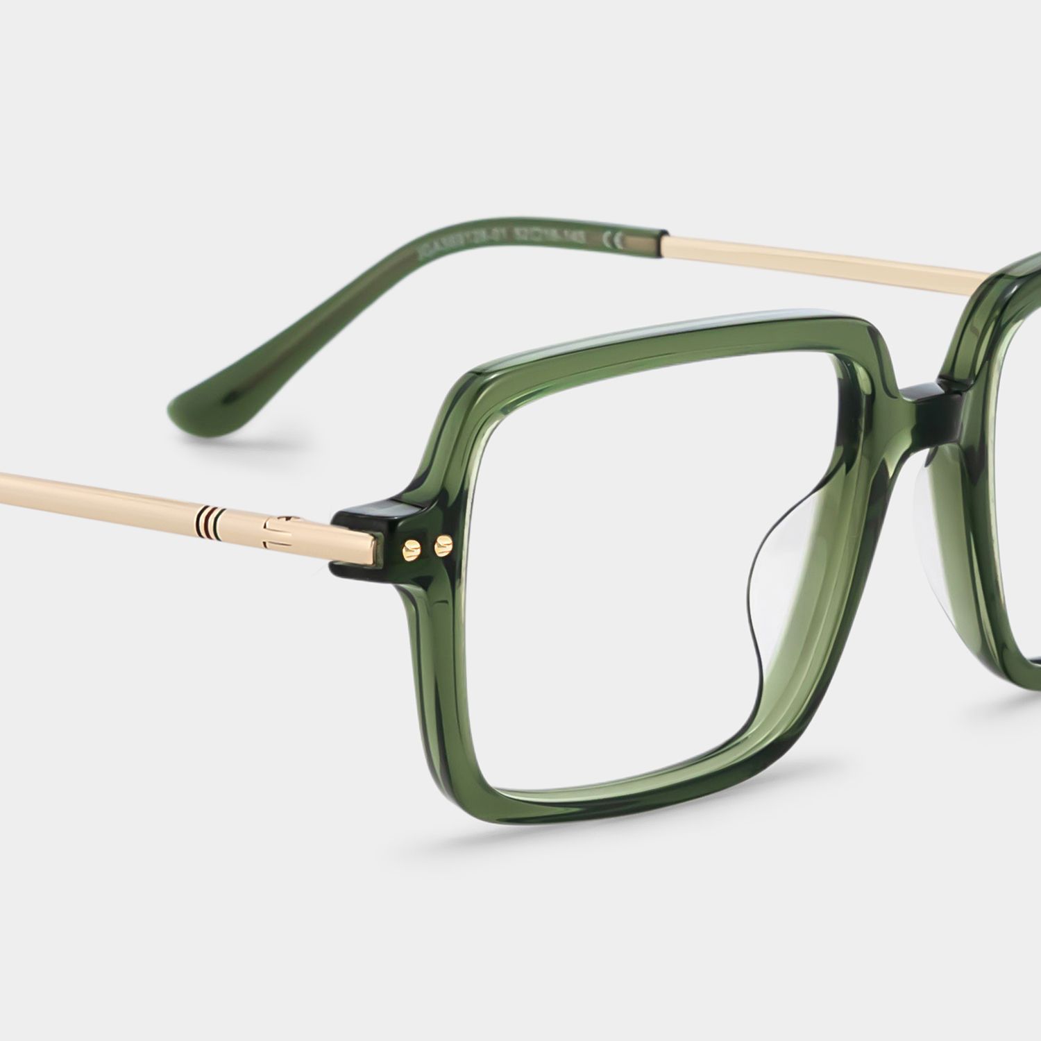 Asher Green Rectangle Glasses | Slim Varsity Essential5
