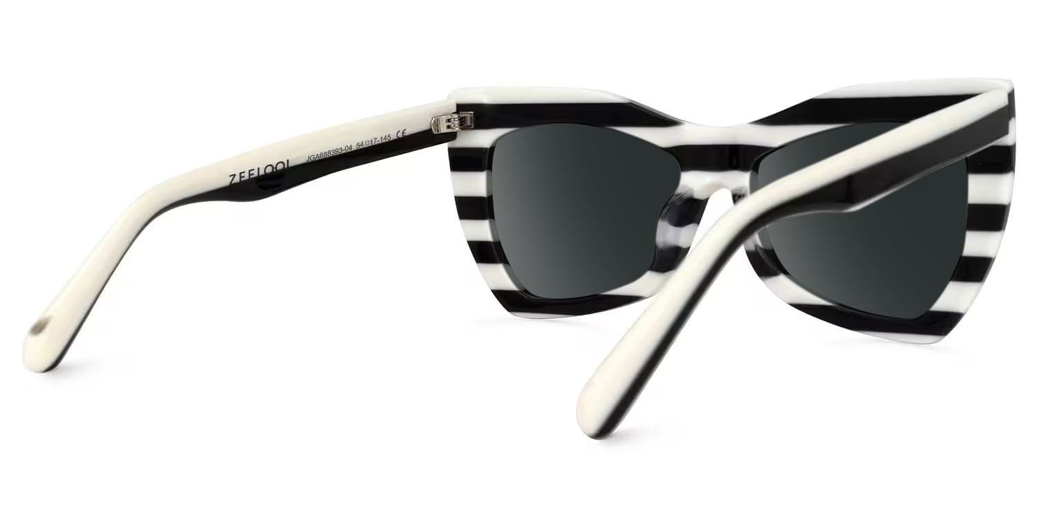 Bernita Geometric Black-White Glasses3