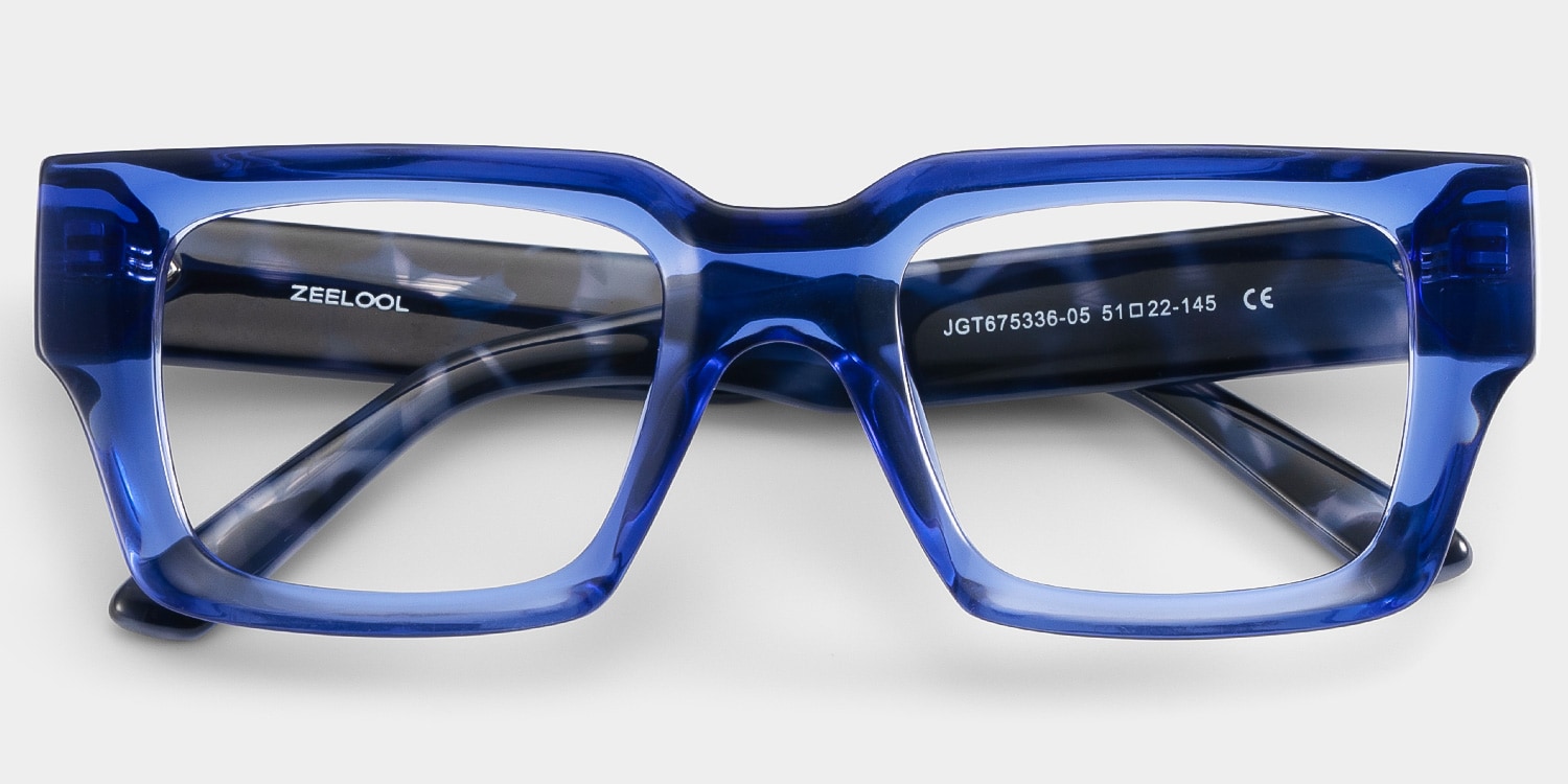 Orson Rectangle Blue Glasses2