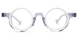 Glanton Round White Glasses0