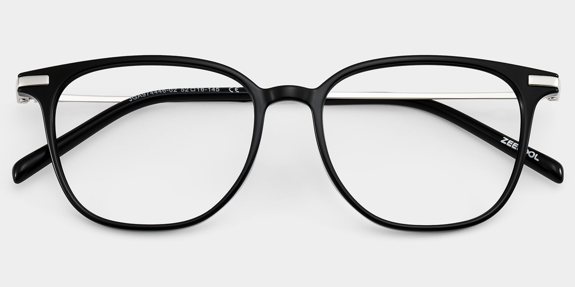Florence Matte Black Rectangle Glasses with Lightest TR frame | ZEELOOL2
