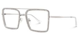 Diva Square Silver Glasses3