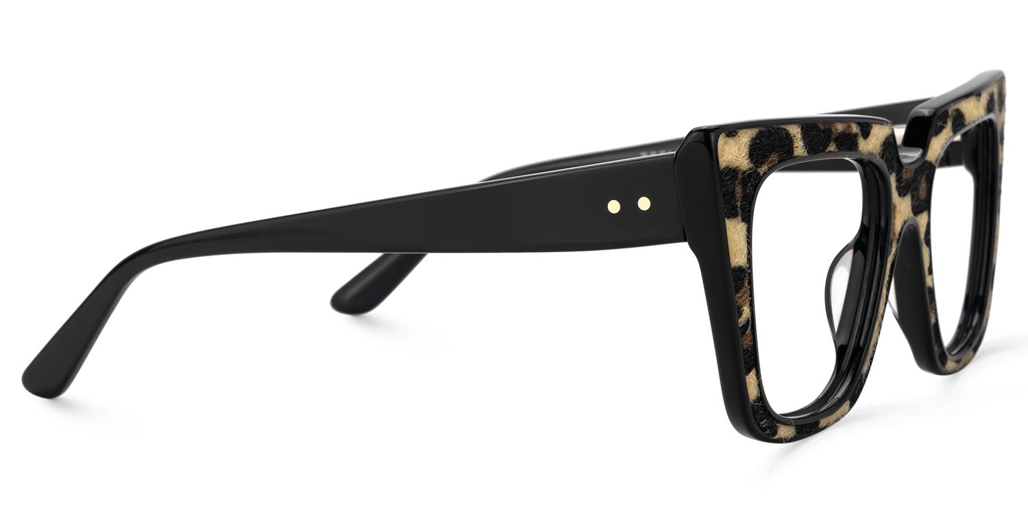Leopard Print Cat Eye Glasses With Black Temple3