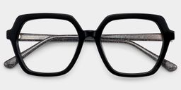 Devon Geometric Black Glasses2