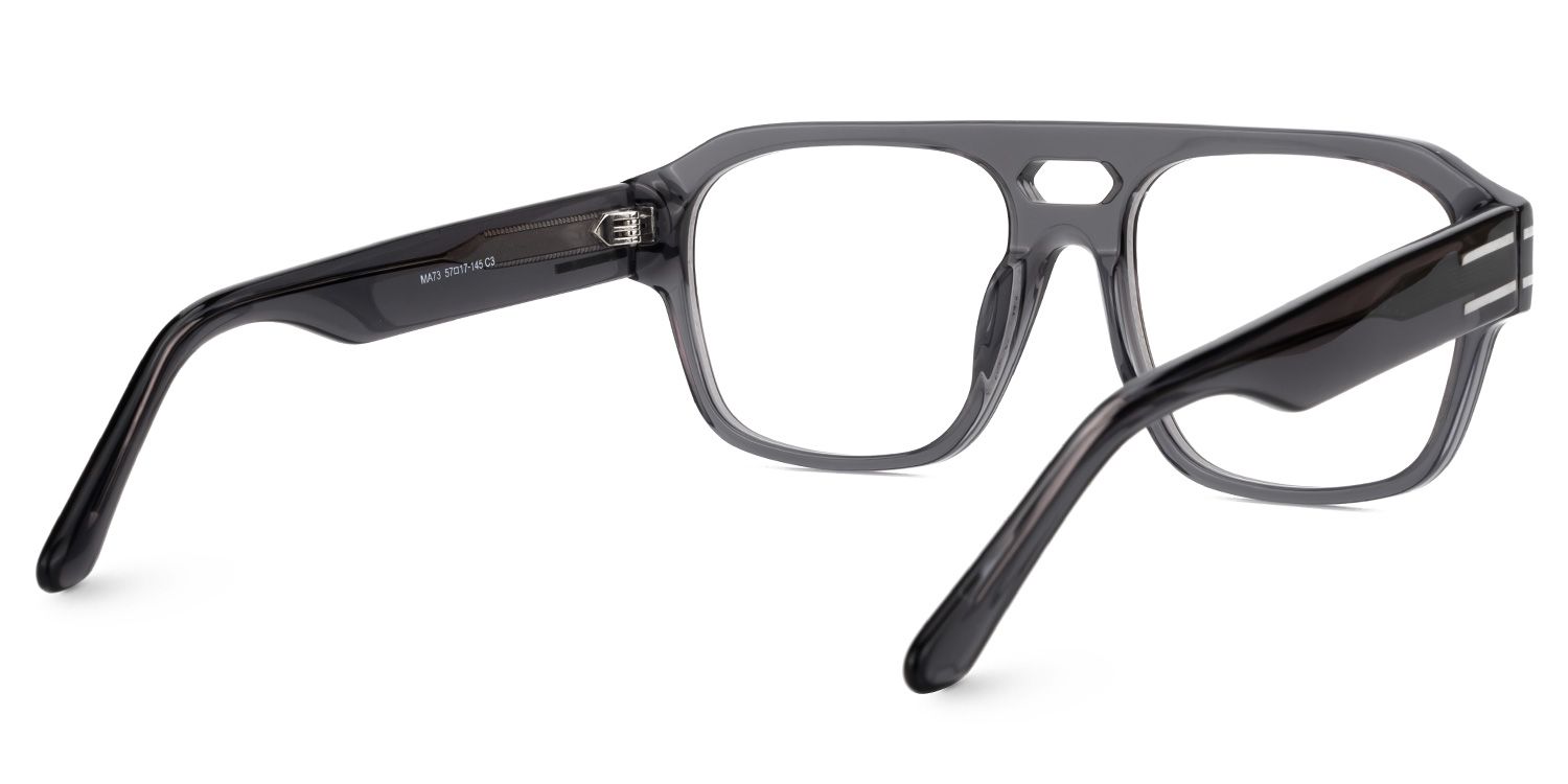 Haque Gray Eyeglasses with Aviator Shape | Zeelool Optical3