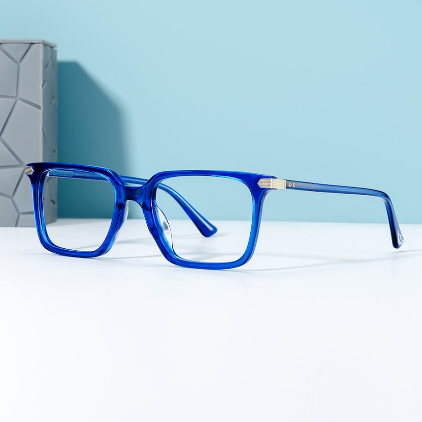 Goveo Rectangle Blue Glasses