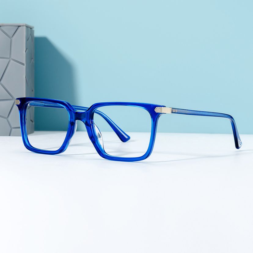 CG Eyewear Rectangular Sunglasses – Women’s – Transparent Blue Frame, Smoke Lens, 100% UV400