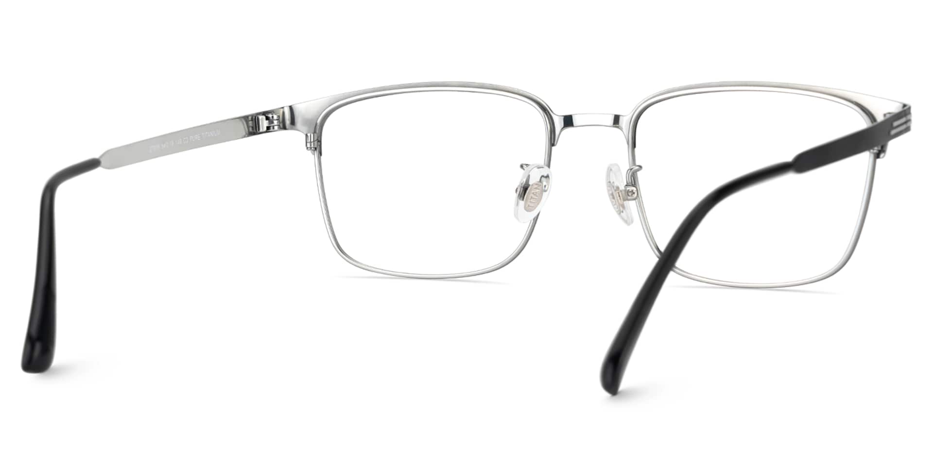 Men's Titanium Glasses Frames with Browline Shape5