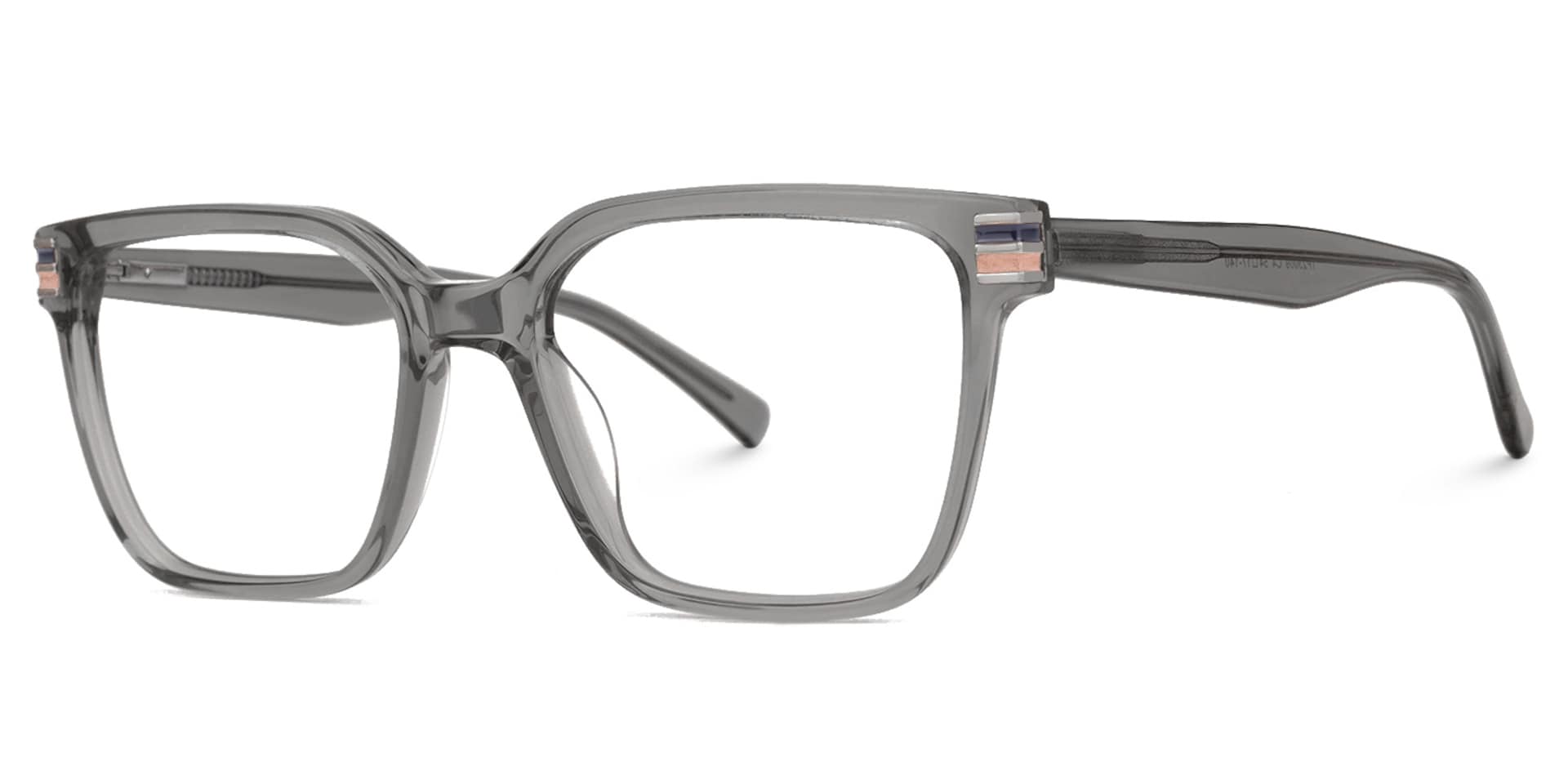 Rectangle Rucke Gray Color Frame Glasses | Zeelool1